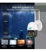 V380-P12-4G 3.0MP Camera Night Vision 4G APP Remote Monitoring Outdoor Home Security IP Camera, No Memory Card - US Plug