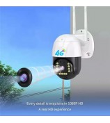 V380-P12-4G 3.0MP Camera Night Vision 4G APP Remote Monitoring Outdoor Home Security IP Camera, No Memory Card - US Plug