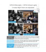 V380-P12-4G 3.0MP Camera Night Vision 4G APP Remote Monitoring Outdoor Home Security IP Camera, No Memory Card - US Plug