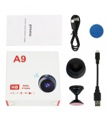 A9 WiFi Remote Monitor Camera 1080P HD Magnetic Network Camera (English Version), without Night Vision