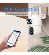 ESCAM QF500 5+5MP Dual Lens HD WiFi Camera Motion Detection Two-Way Audio Waterproof Security Camera - US Plug