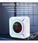 Tuya Smart Zigbee Gas and Carbon Monoxide Detector 80dB Alarm CO Level Sensor