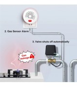 Zigbee Smart Gas Detector Real-Time Monitoring App Control 70dB Alarm Natural Gas Leak Sensor - EU Plug