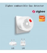 Zigbee Smart Gas Detector Real-Time Monitoring App Control 70dB Alarm Natural Gas Leak Sensor - EU Plug