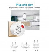 Tuya Smart WiFi + Bluetooth Dual Mode Gas Detector 70dB Natural Gas Leak Alarm - US Plug