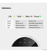 Tuya WiFi Natural Gas Leakage Detector Sensor Temperature Display Smart Alarm for Home Security - US Plug