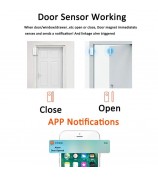 Tuya Smart Zigbee Vibration Sensor Door Magnetic Two-In-One Smart Home Vibration Sensor