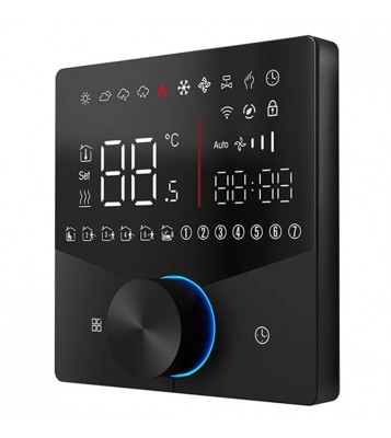 BHT-009GALW Tuya APP Control WiFi Smart Heating Thermostat LCD Display Weekly Programmable Digital Temperature Controller - Black