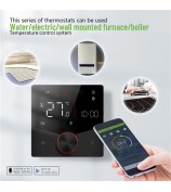 BHT-009GALW Tuya APP Control WiFi Smart Heating Thermostat LCD Display Weekly Programmable Digital Temperature Controller - Black