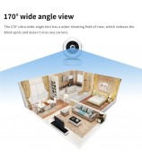 A5 Night Vision Motion Detection Camera 1080P HD 170 Degree Wide Angle Smart WiFi Camera