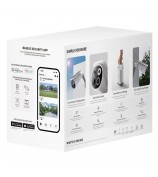 BASEUS Security S1 Pro Kit Outdoor Dual Camera 3K HD Video IP67 Waterproof AI Detection, White - US Plug