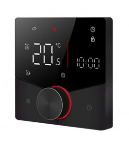 BHT-009GCLW Smart Tuya Thermostat Temperature Control Panel Boiler Sauna Room Digital Controller - Black