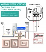 BHT-002 Electric Floor Heating Smart Thermostat 3.0-inch LCD Touch Screen WiFi Controller Panel - Black