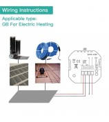 BHT-002 Electric Floor Heating Smart Thermostat 3.0-inch LCD Touch Screen WiFi Controller Panel - Black