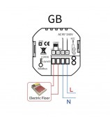 BHT-002 Electric Floor Heating Smart Thermostat 3.0-inch LCD Touch Screen WiFi Controller Panel - Black