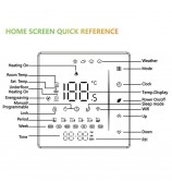 BHT-006GBW Electric Floor Heating Smart Thermostat Tuya App Control WiFi Controller Panel - Black