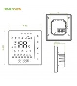 BHT-006GBW Electric Floor Heating Smart Thermostat Tuya App Control WiFi Controller Panel - Black