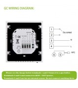 BHT-006GBW Electric Floor Heating Smart Thermostat Tuya App Control WiFi Controller Panel - Black