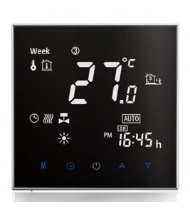 BHT-2000GALW Water Floor Heating Thermostat WiFi Intelligent Digital Display Temperature Control Panel - Black