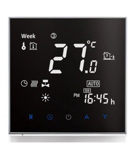 BHT-2000GBLW Electric Floor Heating WiFi Smart Digital Display Thermostat Temperature Control Panel - Black