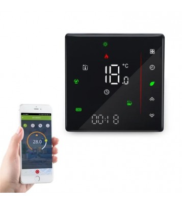 BHT-006GCW Wall-Mounted Boiler Heating Smart Thermostat Tuya App Control WiFi Controller Panel - Black