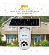 ESCAM QF450 1080P Cloud Storage 4G PIR Alarm Dome Pan/Tilt CCTV IP Camera with Solar Panel - EU Edition