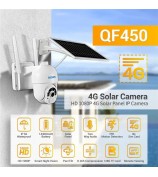 ESCAM QF450 1080P Cloud Storage 4G PIR Alarm Dome Pan/Tilt CCTV IP Camera with Solar Panel - EU Edition