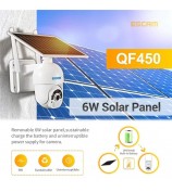 ESCAM QF450 1080P Cloud Storage 4G PIR Alarm Dome Pan/Tilt CCTV IP Camera with Solar Panel - EU Edition