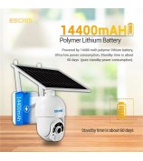 ESCAM QF450 1080P Cloud Storage 4G PIR Alarm Dome Pan/Tilt CCTV IP Camera with Solar Panel - EU Edition