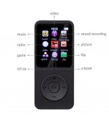 Portable Mini MP3 Player 1.8 inch Screen Music Player Sports Bluetooth External E-book Reader Device for Student