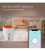 NEO NAS-WR01B Tuya ZigBee Smart Socket 16A 2.4GHz Smart Plug with Power Metering Support Smartphone Remote Control (EU Plug)