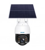 ESCAM QF724 Solar Power 3.0MP Camera Two-way Audio Talk PIR Night Vision Surveillance PT Camera - EU Plug