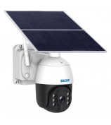 ESCAM QF724 Solar Power 3.0MP Camera Two-way Audio Talk PIR Night Vision Surveillance PT Camera - EU Plug