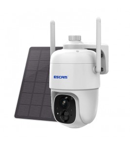 ESCAM G24 H.265 3MP Full HD AI Identify Camera with Solar Panel PIR Alarm WiFi Camera Built-In Battery