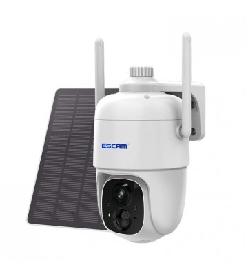 ESCAM G24 H.265 3MP Full HD AI Identify Camera with Solar Panel PIR Alarm WiFi Camera Built-In Battery