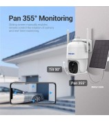 ESCAM G24 H.265 3MP Full HD AI Identify Camera with Solar Panel PIR Alarm WiFi Camera Built-In Battery