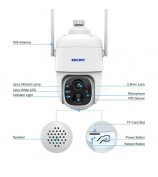 ESCAM G24 H.265 3MP Full HD AI Identify Camera with Solar Panel PIR Alarm WiFi Camera Built-In Battery