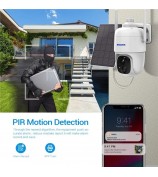 ESCAM G24 H.265 3MP Full HD AI Identify Camera with Solar Panel PIR Alarm WiFi Camera Built-In Battery