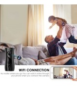 Humidifier Shape WiFi Camera Baby Monitoring Motion Detection 1080P HD Security Cam - Waterdrop Black