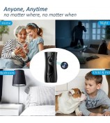 Humidifier Shape WiFi Camera Baby Monitoring Motion Detection 1080P HD Security Cam - Waterdrop Black