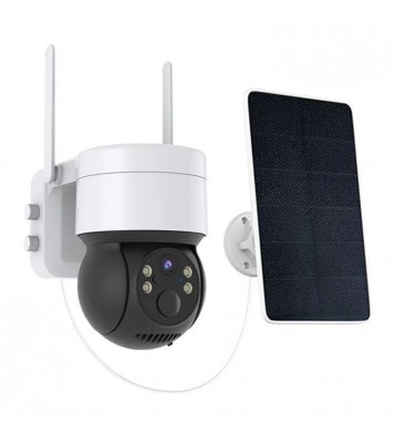 Q4X Outdoor WiFi Solar-Powered Surveillance Camera 1080P HD Video Camera - White