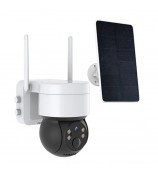 Q4X Outdoor WiFi Solar-Powered Surveillance Camera 1080P HD Video Camera - White