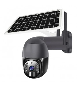 Q6 HD 3MP 4G Network Solar Security Camera Home Monitor - Black / US Version