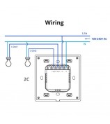 SONOFF TX Ultimate WiFi Smart Touch Wall Switch Support eWeLink-Remote - US Plug / T5-2C-120