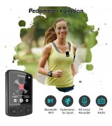 MP3-07 64GB Bluetooth MP3 Music Video Player FM Radio 1.77-inch Screen MP4 Player with Back Clip Design