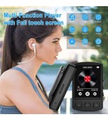 MP3-07 64GB Bluetooth MP3 Music Video Player FM Radio 1.77-inch Screen MP4 Player with Back Clip Design