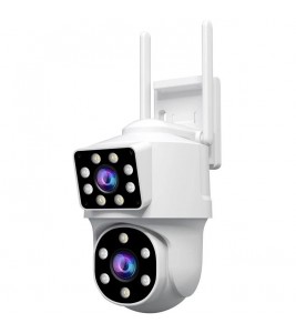 SRIHOME SH063 2MP+2MP Dual Lens HD Camera Humanoid Tracking Two-Way Audio WiFi Security Camera - US Plug