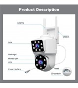 SRIHOME SH063 2MP+2MP Dual Lens HD Camera Humanoid Tracking Two-Way Audio WiFi Security Camera - US Plug