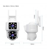 SRIHOME SH063 2MP+2MP Dual Lens HD Camera Humanoid Tracking Two-Way Audio WiFi Security Camera - US Plug