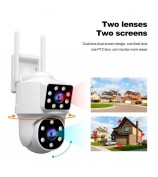 SRIHOME SH063 2MP+2MP Dual Lens HD Camera Humanoid Tracking Two-Way Audio WiFi Security Camera - US Plug